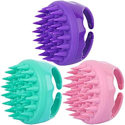 3 Pieces Hair Scalp Massager Shampoo Brush Silicone Head Was