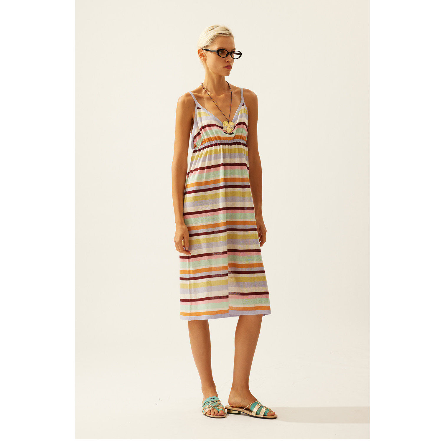 【LACERTA/莱瑟塔】2026早春新品针织两穿连衣裙条纹休闲无袖长裙,女装/女士精品,连衣裙,淘宝优惠券,粉丝福利购,淘宝优惠卷