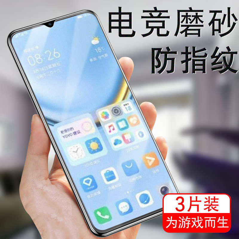 荣耀畅玩20a磨砂钢化玻璃膜