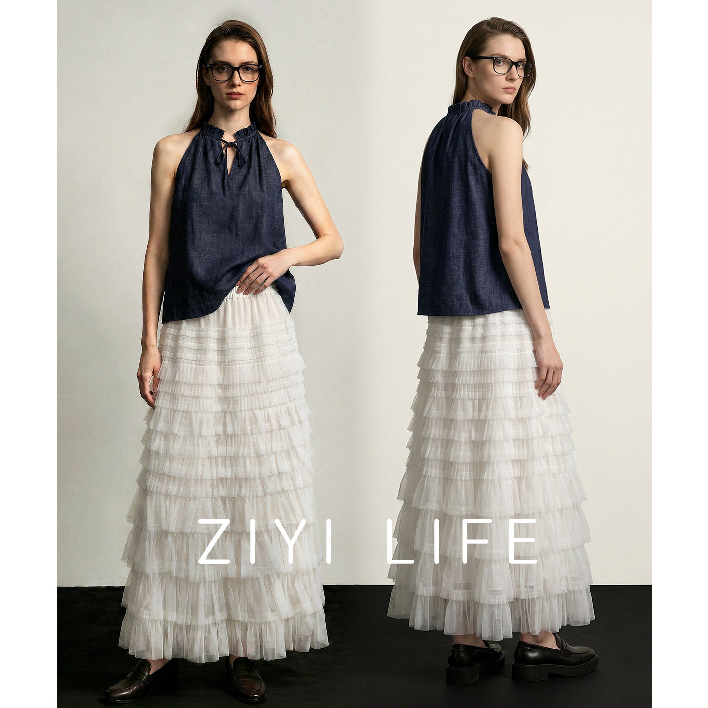 ZIYILIFE莫代尔显瘦战袍裙