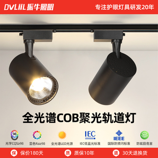 cob家用背景墻天花高顯色導(dǎo)軌式 商用軌道燈 店射燈全光譜明裝 服裝