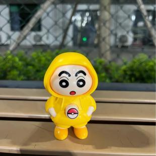 蜡笔小新变脸娃娃公仔钥匙扣搞怪脸谱玩偶按压会玩具送男女孩朋友