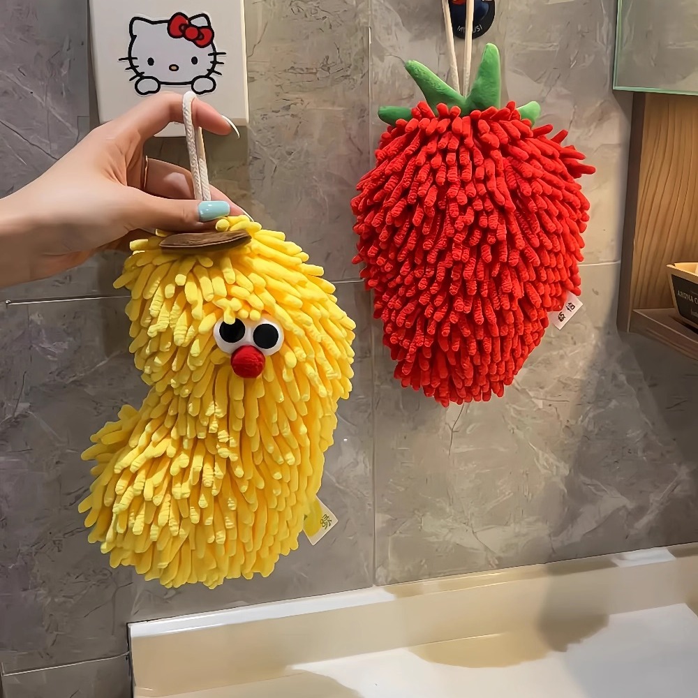 多巴胺萌趣大眼睛雪尼尔造型擦手