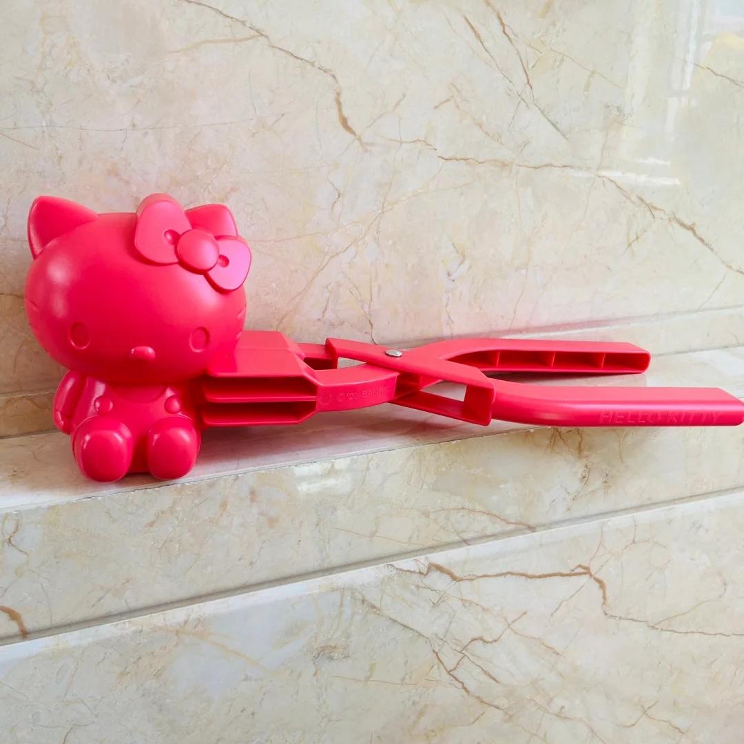 可爱hellokitty卡通凯蒂猫雪球夹子儿童玩雪工具打雪仗神器小鸭子