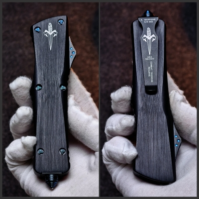 Microtech美国微技术大剑标大龙铝合金柄M390钢柳叶型手柄配件