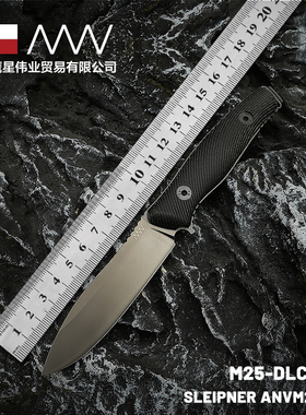 ANV捷克正品进口户外小直刀水果刀Sleipner钢便携装备户外工具M25