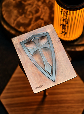 SteelFlame美国钢火红铜十字军肩章魔术贴创意配件