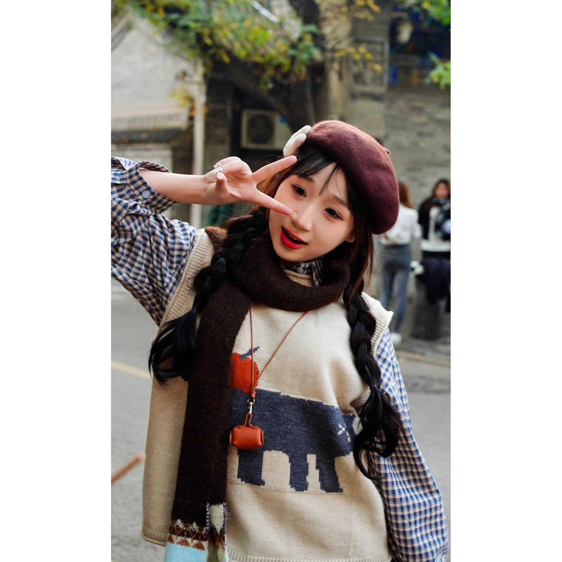 胖薯大码2026百搭复古学院风穿搭卡通小动物针织马甲背心叠穿百搭,女装/女士精品,毛针织衫,淘宝优惠券,粉丝福利购,淘宝优惠卷