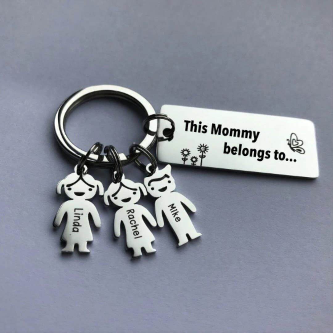 Family Names Keychain This Mommy belongs to Keychain