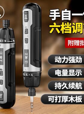 绿林能工电动螺丝刀小型家用迷你充电式螺丝电动钻电批套装锂电动