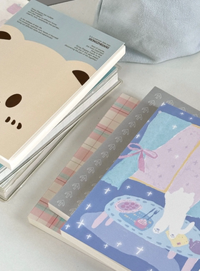 可以文创原创A6本插画治愈空白本手帐日程本笔记本赠书衣绑带