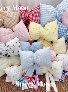 Starry手工布艺蝴蝶结韩系粉色蓝色米色系ins风宝宝周岁宴装饰