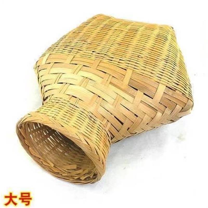 手工小鱼篓泥鳅黄鳝舞台道具竹制品工艺装饰竹编鱼笼装鱼摘茶