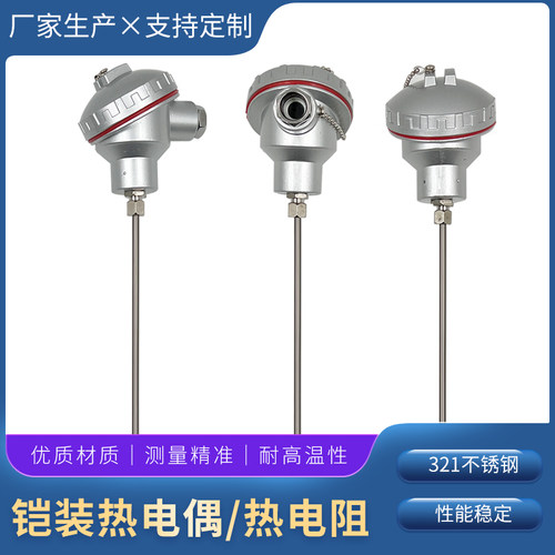 WRNK-131/134/135/136/138 铠装热电偶k型 E型 铠装热电偶传感器