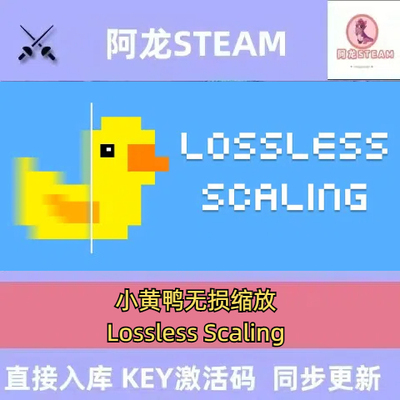 Steam 小黄鸭 Lossless Scaling 电脑显卡像素实用工具 2D3D插帧