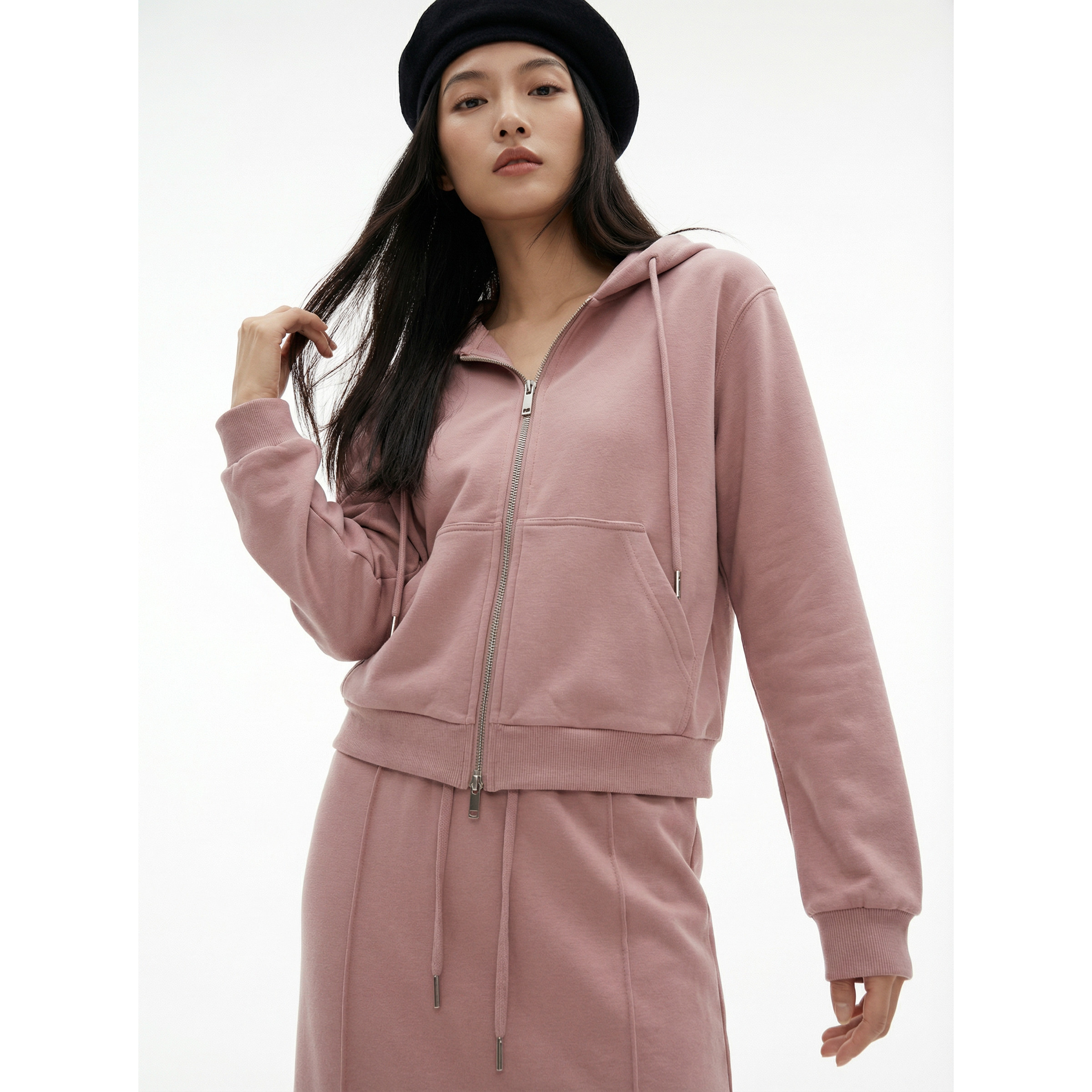 BW 松弛感休闲运动风套装女装连帽两件套慵懒套装裙卫衣半身裙,女装/女士精品,时尚套装,淘宝优惠券,粉丝福利购,淘宝优惠卷