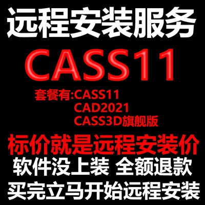 南方CASS11插件远程安装送CAD2021软件+CASS3D旗舰版测绘土方计算