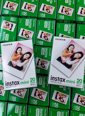 富士拍立得相纸一次成像三寸白边花边mini7/8/9/11/12/25/40/90