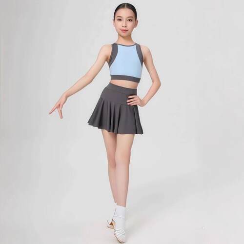 2026夏季新款女童拉丁舞练习服高级感背心舒适儿童日常集训练功服