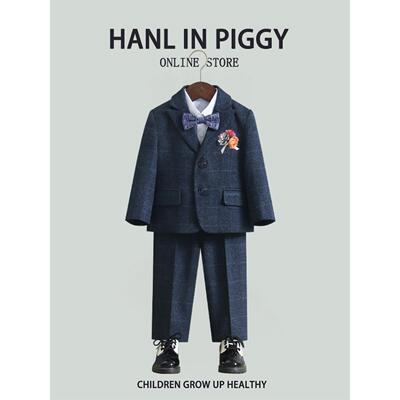 童装秋冬新帅小男孩主持英伦西装男孩表演花童礼服