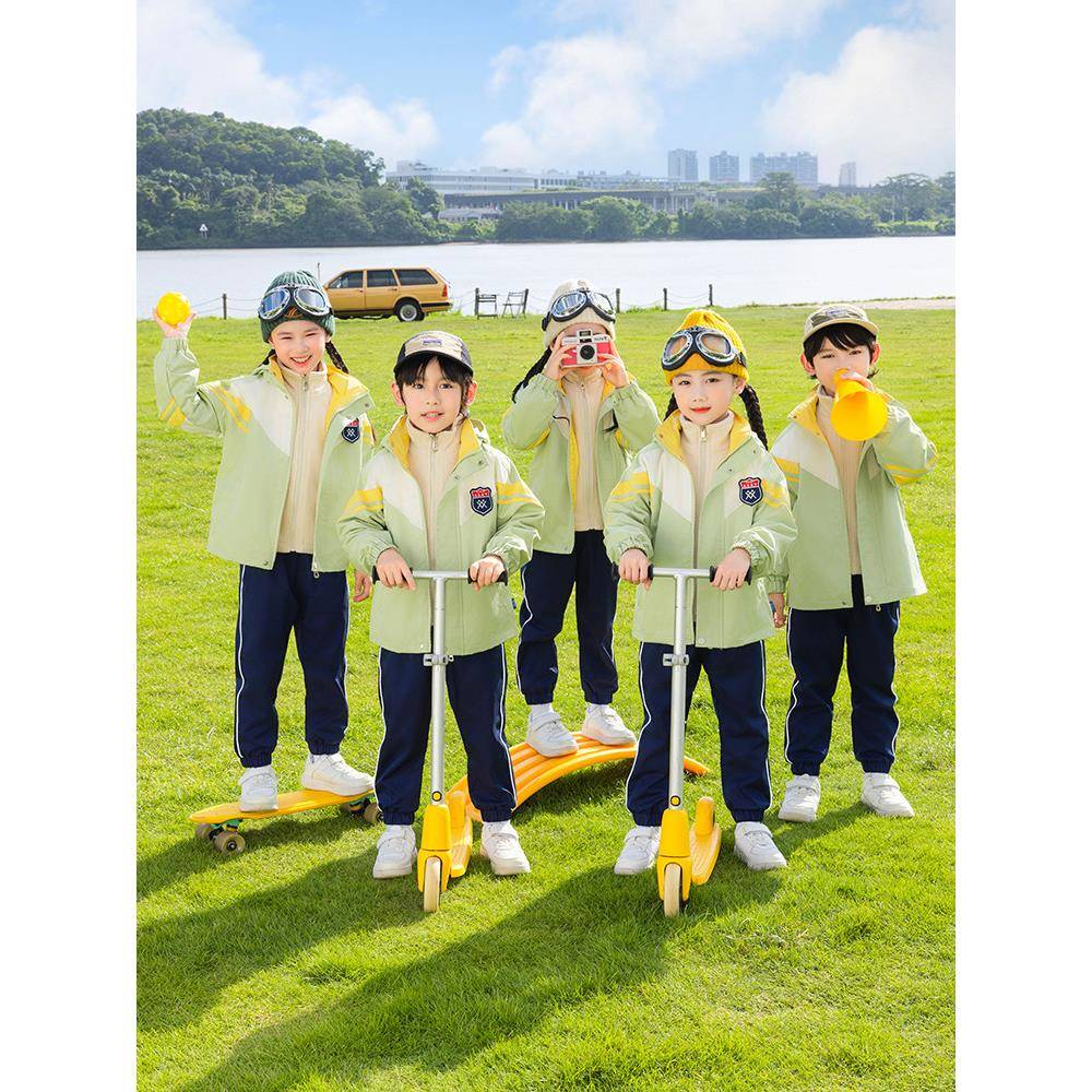 采购产品幼儿园制服,班服,英式春秋季夹克,三件套,秋冬一年级