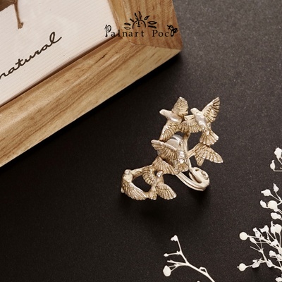 Palnartpoc日本手作白鸽耳挂