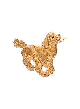 Palnartpoc手作贵宾犬小狗胸针