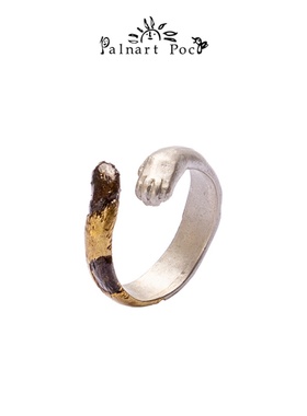 Palnart poc猫爪尾巴女细圈小众设计高级感设计感独特可调节戒指