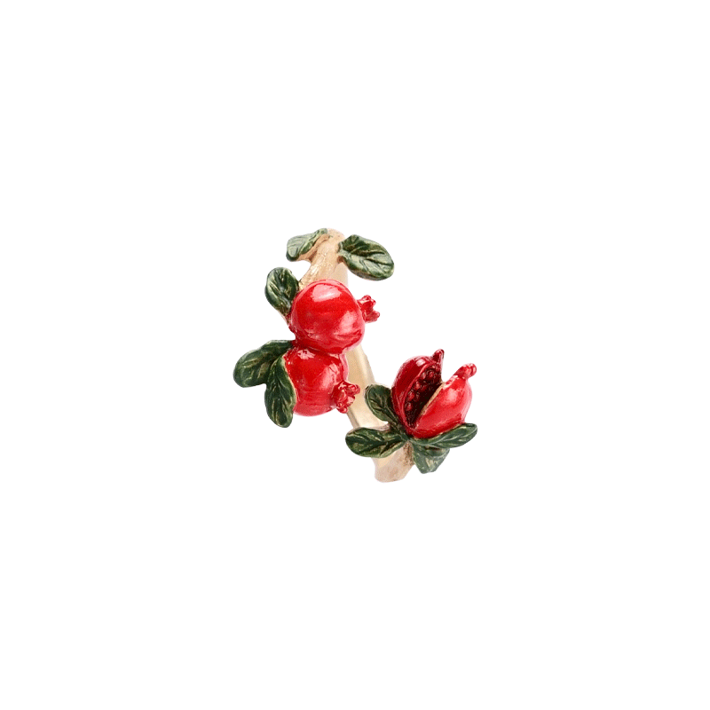 Palnartpoc红色石榴原创戒指