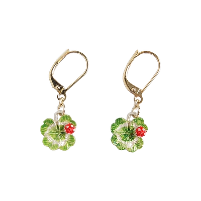 palnartpoc四叶草耳饰耳环合金