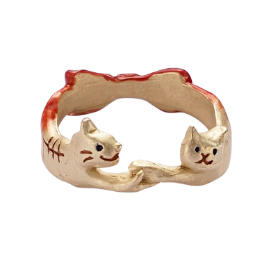 日本手作Palnartpoc猫咪戒指