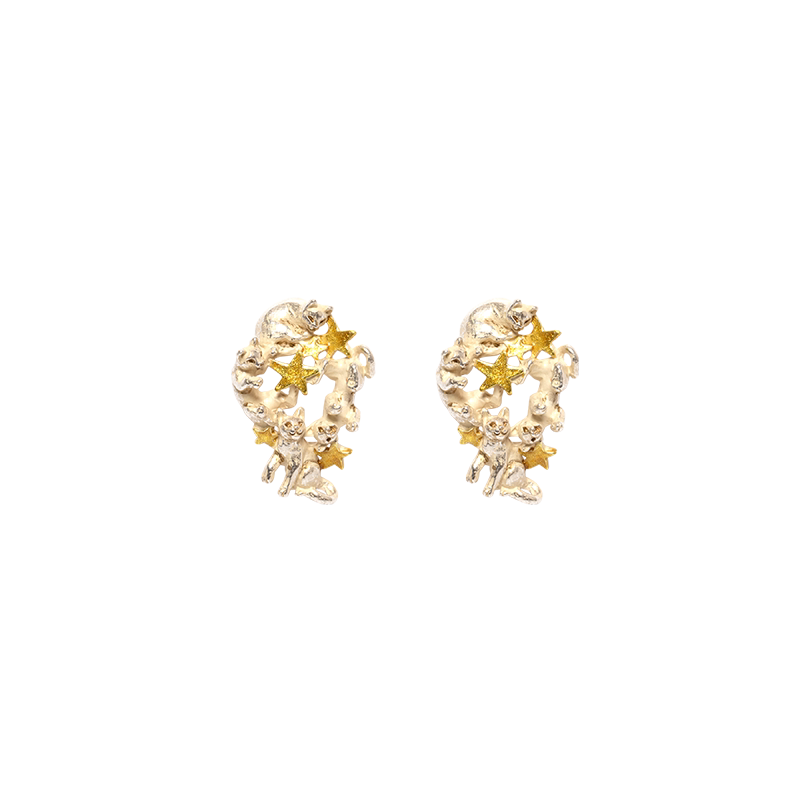 Palnartpoc手作合金女猫耳夹
