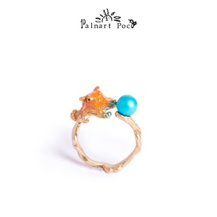 Palnart poc原创设计小飞象章鱼戒指指环精美日本手作可调节礼物