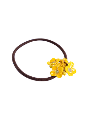 Palnartpoc黄色花朵油菜花头绳