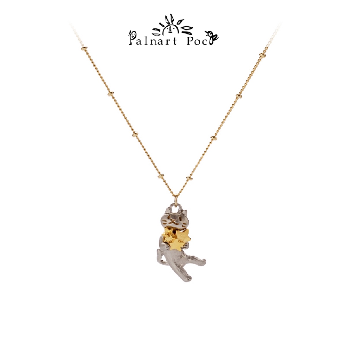 Palnartpoc手作摘星星的猫项链