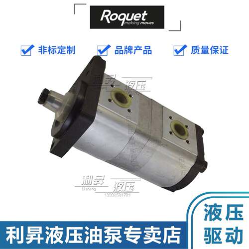 西班牙ROQU ET双联轮泵1L7,5-3DEQ10RLBT1L齿P7,5-0,75DE10R液压