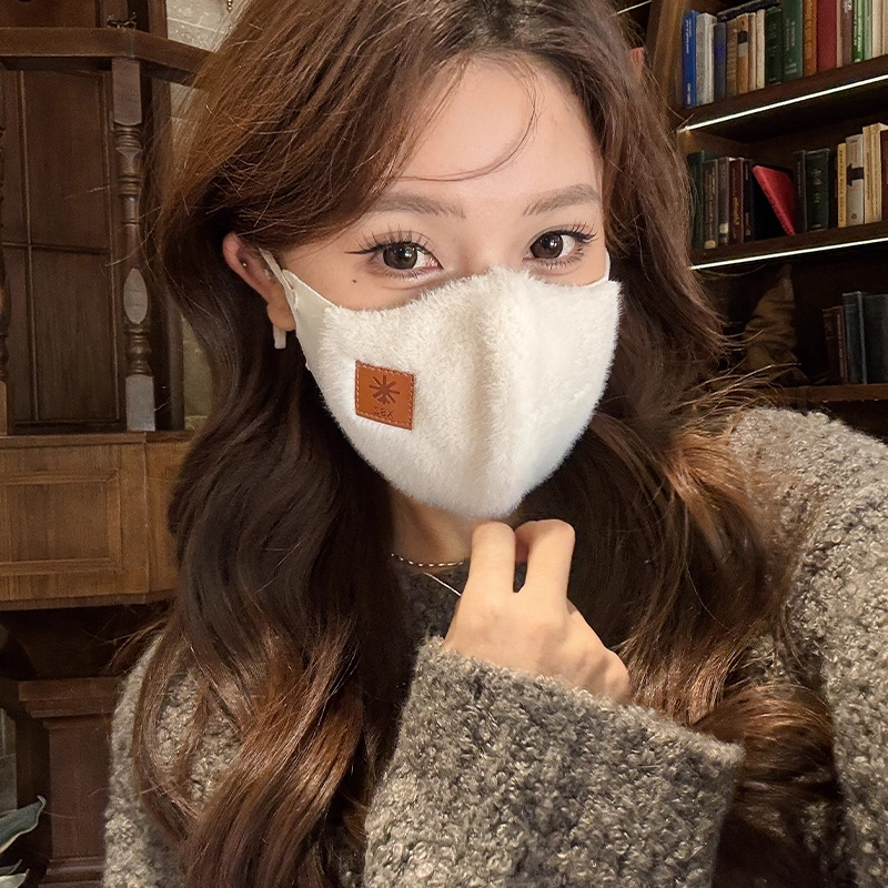 哈尔滨旅游保暖装备防寒保暖口罩女秋冬季东北雪乡防风滑雪白色CR