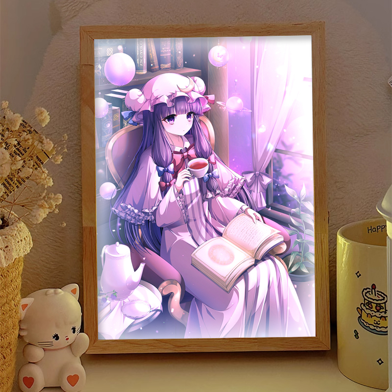 东方Project周边镜子灯光画帕秋莉动漫发光礼物画卧室音响小夜灯