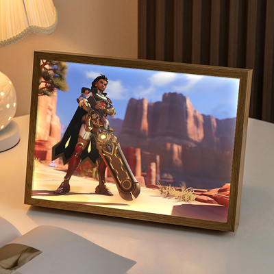 守望先锋伊拉锐周边镜子灯光画电竞房发光礼物摆画卧室音响小夜灯