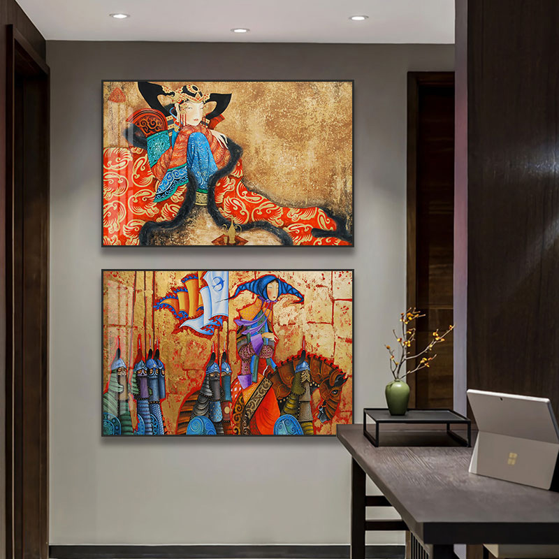 内蒙古元素挂画少数民族风情西藏饭店餐厅包厢装饰画牛羊肉馆民宿图片