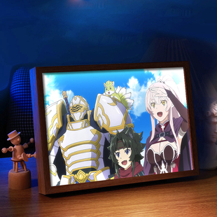 骸骨骑士大人亚克周边镜子灯光画艾莉安发光礼物画卧室音响小夜灯