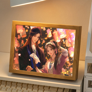 镜玄屠丽奉眠眷思量周边镜子灯光画动漫发光礼物画卧室音响小夜灯