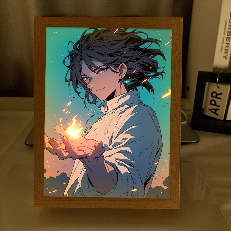 哈尔的移动城堡周边镜子灯光画宫崎骏手办吧唧礼物摆件音响小夜灯