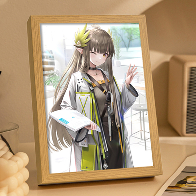 明日方舟缪尔赛思周边镜子灯光画动漫发光礼物摆画卧室音响小夜灯