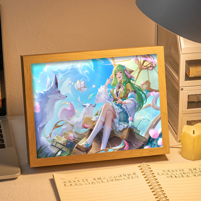 王者荣耀东方月初公孙离涂山容容周边镜子灯光画音响小夜灯礼物画图片