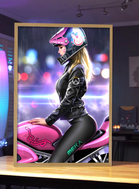 守望先锋灯光画DVA天使OW游戏周边手办小夜灯礼品卧室氛围摆件