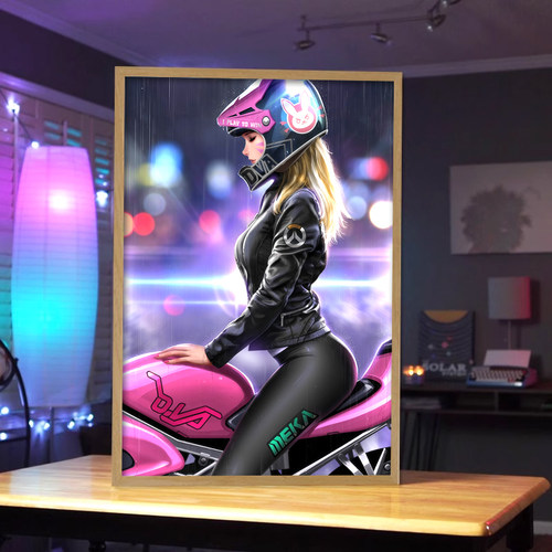 守望先锋灯光画DVA天使OW游戏周边手办小夜灯礼品卧室氛围摆件