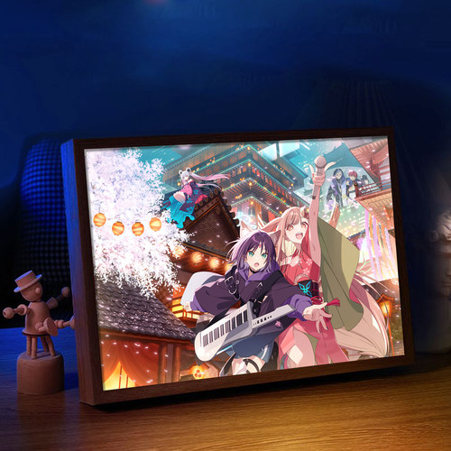 超时空辉夜姬灯光画八千代周边镜子相框生日礼物音响小夜灯摆件