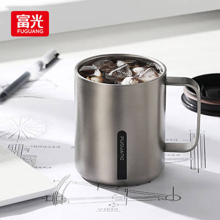 富光316不锈钢马克杯办公杯子带盖水杯女茶杯男保温咖啡杯高颜值