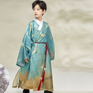 儿童汉服男童秋季新款古装侠客中国风唐装国学服表演公子装演出服